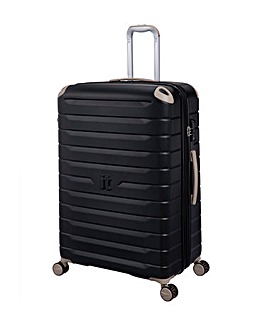 IT Luggage Skyscraper Black Large Suitcase with TSA Lock