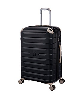 IT Luggage Skyscraper Black Medium Suitcase with TSA Lock