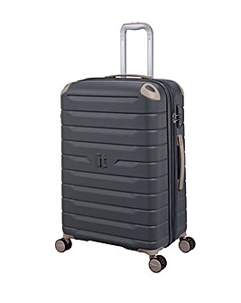 IT Luggage Skyscraper Cool Dark Gray Medium Suitcase with TSA Lock