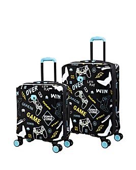 IT Luggage Liquified Video Games 2pc Kiddies Suitcase Set