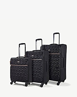 Rock Jewel Suitcase Range - Black