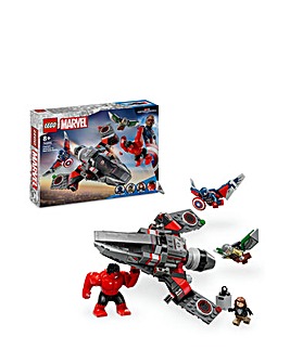 LEGO Marvel Captain America vs. Red Hulk Battle Buildable Jet 76292