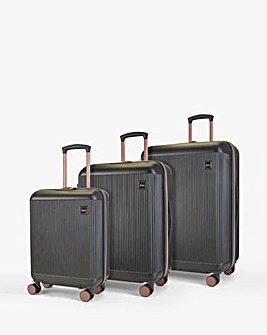 Rock Aria Charcoal with Rose Gold Suitcase Range