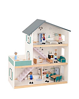 Tooky Toy Wooden Dollhouse