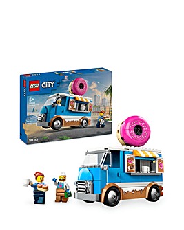 LEGO City Doughnut Truck Toy, Set with 2 Minifigures 60452