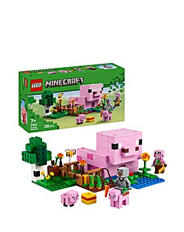 LEGO Minecraft The Baby Pig House Gamer Building Toy, Farm Animal Set 21268