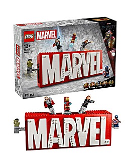 LEGO Marvel: MARVEL Logo & Minifigures Collectible, Buildable Set 76313