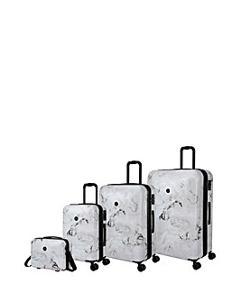 IT Luggage Sheen Greyscale Marble Suitcase Range