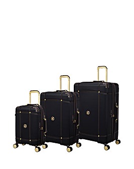 IT Luggage Superiority Black Suitcase Range with TSA Lock