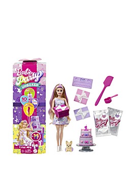 Barbie Party Unboxed Pet Birthday Series Doll & Accessories, Birthday Bows Set