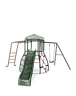 Plum Metal Climbing Dome with Slide, Monkey Bars & Swing Arm