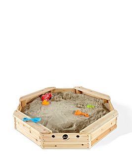 Plum Treasure Beach Wooden Sand Pit - Natural