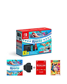 Nintendo Switch Neon Sports Bundle with Just Dance 2025