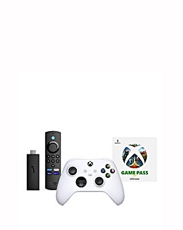 Xbox Wireless Controller, 2x 1 Month Game Pass Ultimate & Fire Stick 4K Bundle