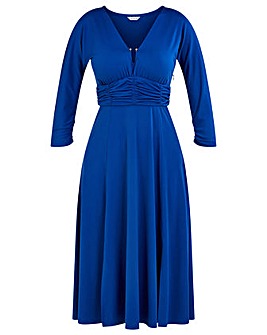 Monsoon Ring Ruched Jersey Midi Dress