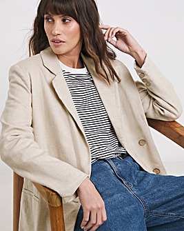 Anise Bryony Linen Double Breasted Blazer