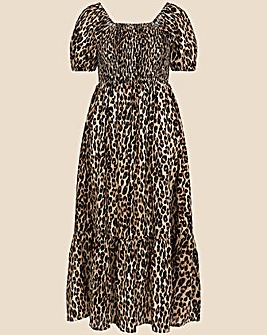 Accessorize Leopard Puff Sleeve Dress