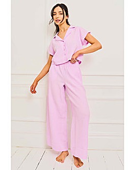Jim Jam The Label Lilac Cheesecloth Pyjama Set