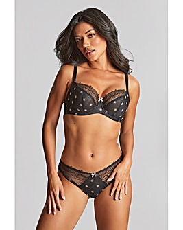 Panache Blossom Balcony Wired Bra Black