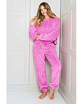 JimJamTheLabel Cable Fleece Twosie Set