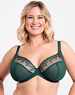 Curvy Kate Flare Plunge Wired Racerback Bra Emerald