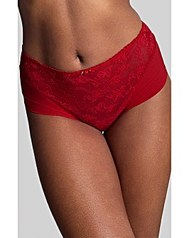 Panache Tango Lace Deep Knicker Scarlet Red