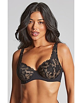 Panache Amour High Apex Balcony Wired Bra Black