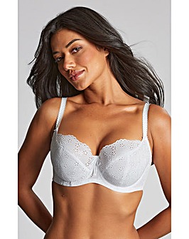 Panache Charlotte Broderie Anglaise Balcony Wired Bra White