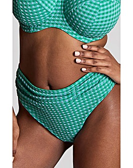 Panache Midi Bikini Bottom Green Gingham