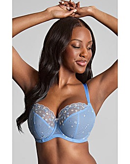 Panache Blossom Balcony Wired Bra Blue Daisy Chain