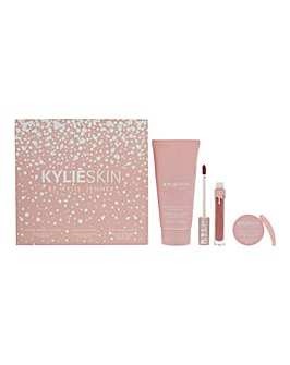 Kylie Skin Gift Set: Cleanser 120ml - Lip Scrub 10g - Liquid Lipstick 3ml