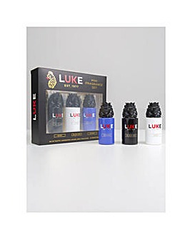 Luke 3 x 15ml perfume sprays with solid lion lids