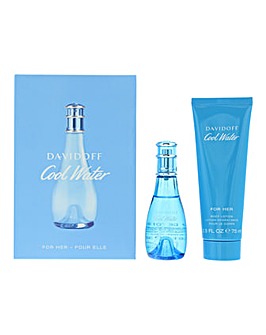 Davidoff Cool Water For Her 2 Piece Gift Set: EDT 30ml - Body Lotion 75ml