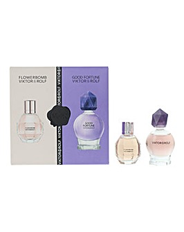 Viktor Rolf 2 Piece Gift Set: EDP Flowerbomb 7ml - EDP Good Fortune 7ml