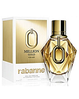 Paco Rabanne Million Gold Womens EDP Rechargable 50ml