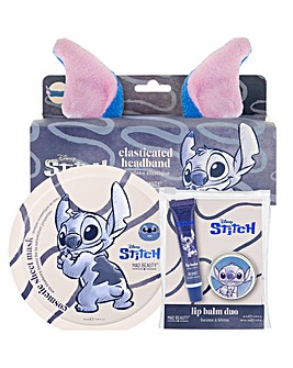Disney Stitch Denim Sheet Mask, Lip Balm & Headband Set