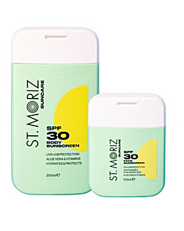 St Moriz SPF 30 Face & Body Lotion Duo