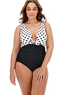 Knotted Strap Cut Out Detail Swimsuit