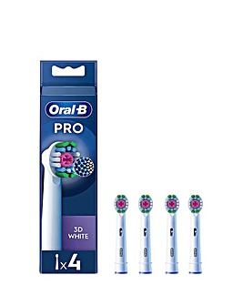 Oral-B 3D White Toothbrush Heads, 4 pack