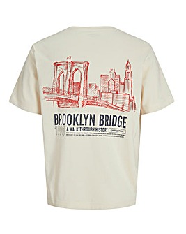 Jack & Jones York Back Graphic T-Shirt - White