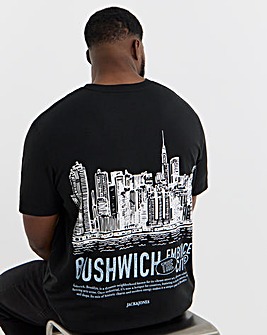 Jack & Jones Bushwich Back Graphic T-Shirt - Black