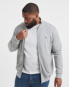 Jack & Jones Paulos Full Zip Sweatshirt - Grey