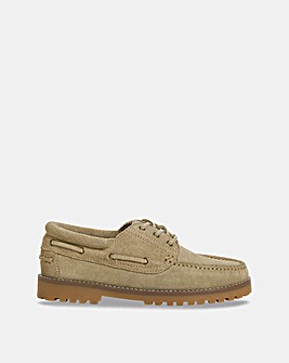 Jack & Jones Brooklyn Suede Boat Shoe - Natural