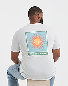 Jack & Jones Saint-Tropez Back Graphic T-Shirt - White