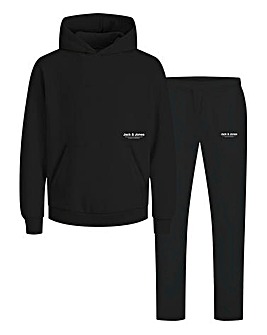 Jack & Jones Vesterbro Logo Sweat & Jogger - Black