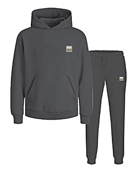 Jack & Jones Drive Patch Tracksuit - Grey