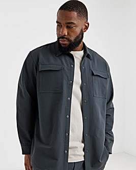 Jack & Jones Point Commute Travel Shirt - Grey