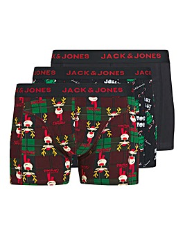Jack & Jones Christmas Trunks 3 Pack - Multi