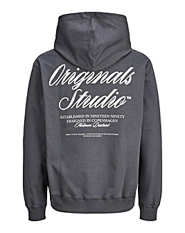 Jack & Jones Norrebro Back Graphic Hoodie - Grey