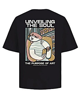Jack & Jones Unveiling The Soul Back Graphic T-Shirt - Black